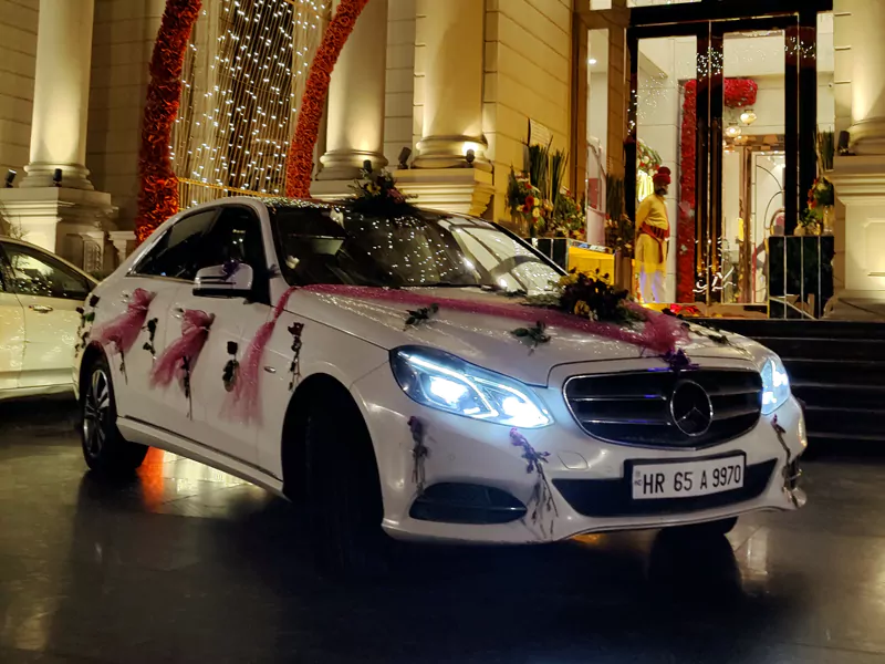 Hire a white Mercedes for Marriage